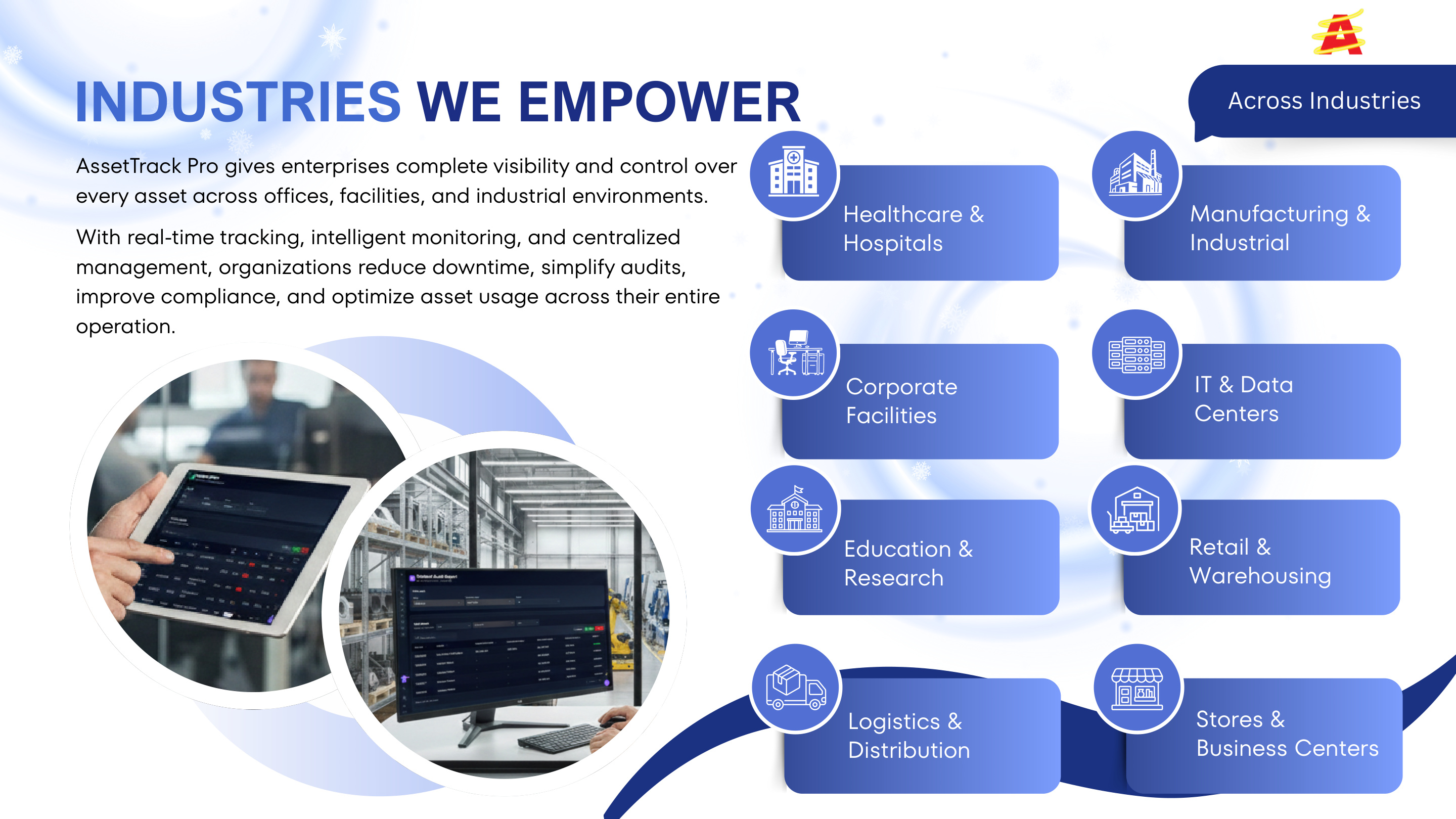 Industries served by AssetTrack Pro